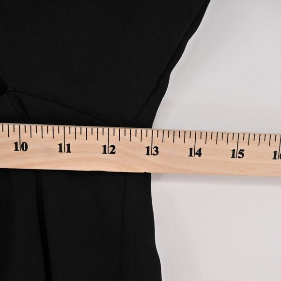 INTERMIX Romper Womens Size Medium Black Tie Front Cut Out Long Sleeve Goth Punk - Picture 16 of 16